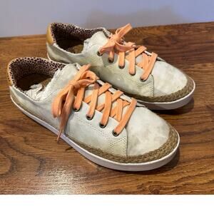 Reef Women's Cushion Sunset Casual Lace Up Shoes Washed Sand Size 9 Comfortable